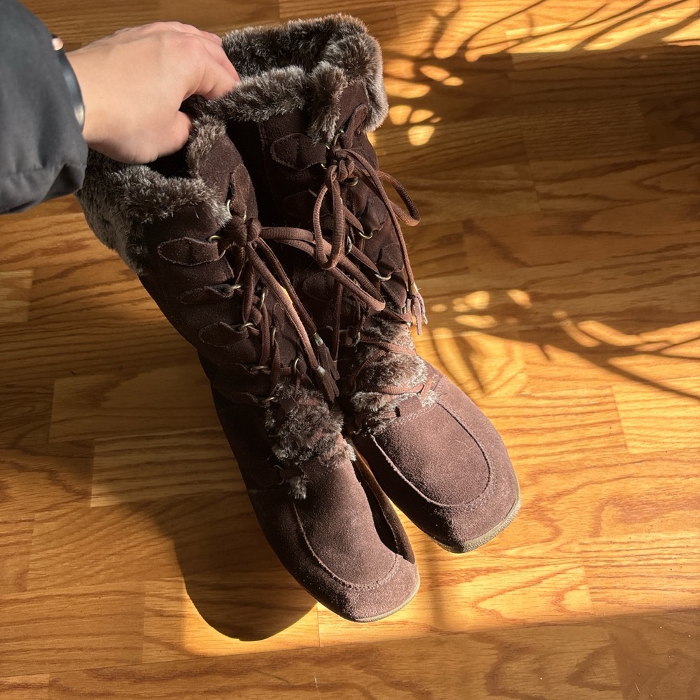 Kohl's Chocolate Fur-Lined Winter Boots